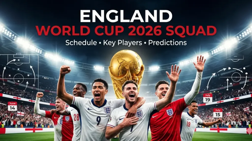 England FIFA World Cup 2026 Schedule