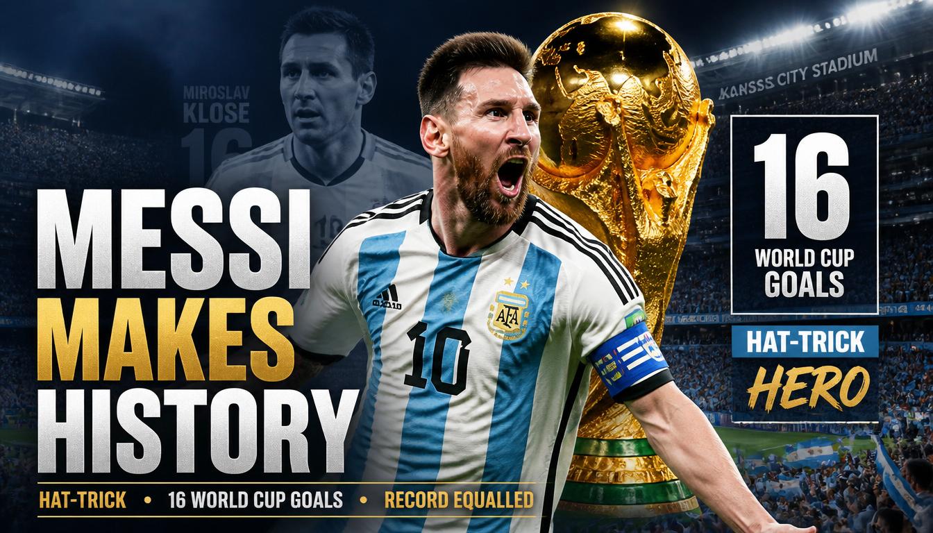 Lionel Messi Equals World Cup Scoring Record